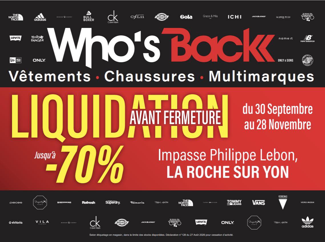 Affiche de liquidation — WHO'S BACK